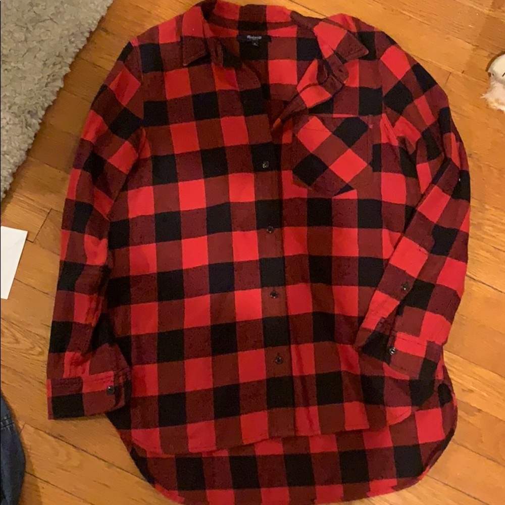 EUC Madewell Buffalo Plaid Flannel Size S